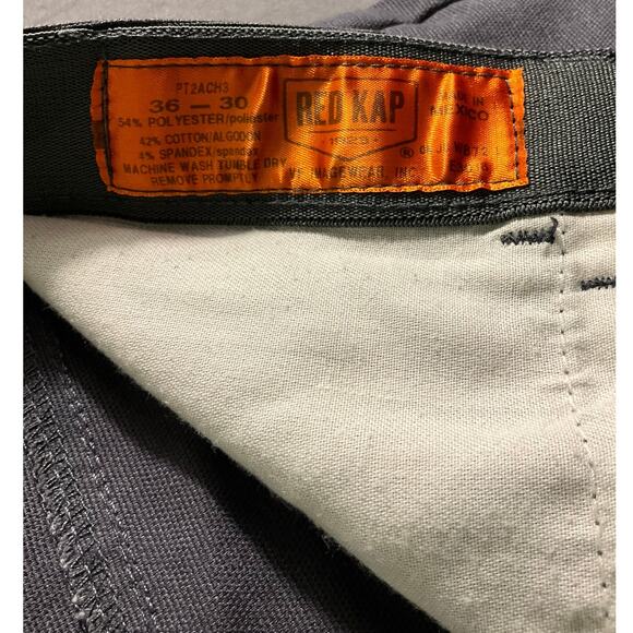 Red Kap Men's Double Knee No Scratch Tradesmen Work Pants - GRAY W36 x L30 - Picture 4 of 10